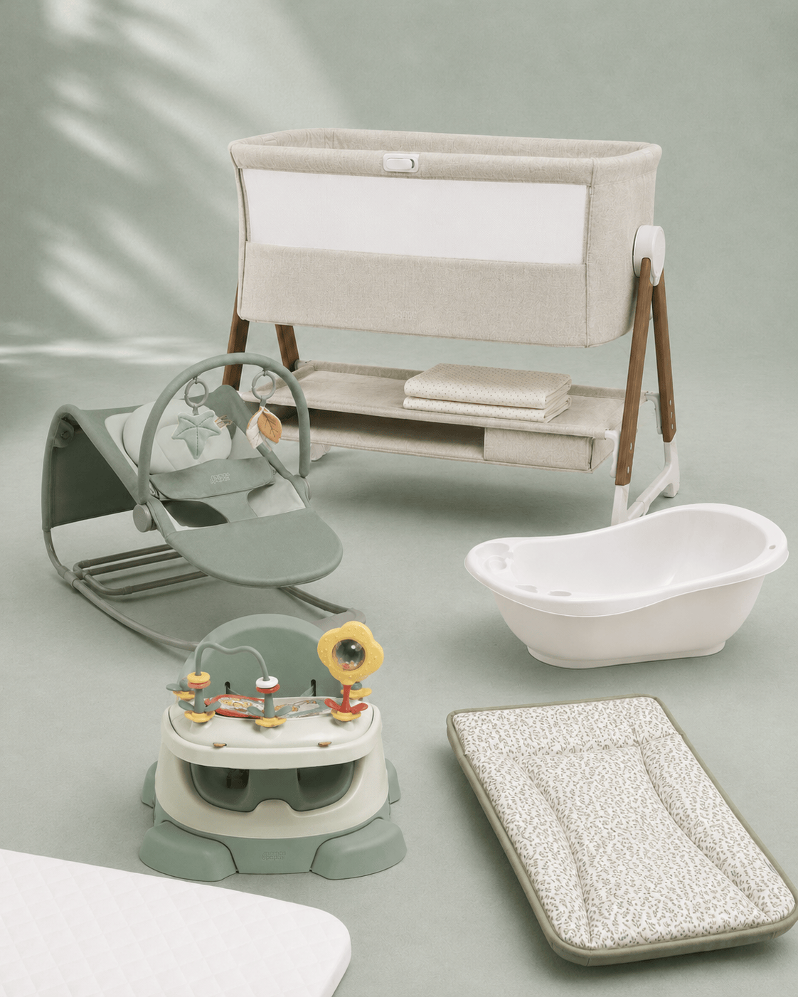Mamas & Papas Cradle Newborn Essentials Bundle (7 Pieces) - Eucalyptus