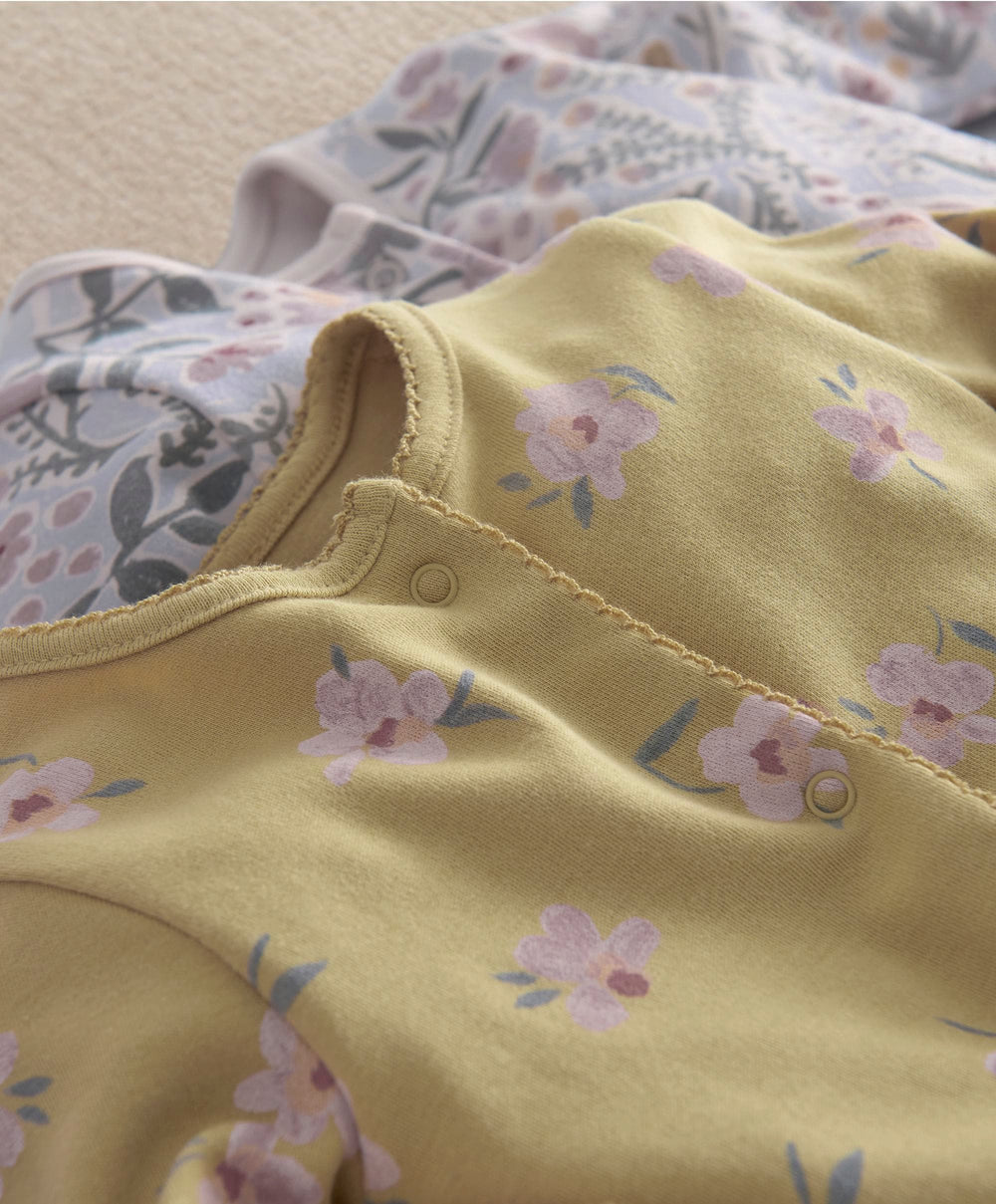Mamas &amp; Papas Creative Floral Sleepsuits (Pack of 3)