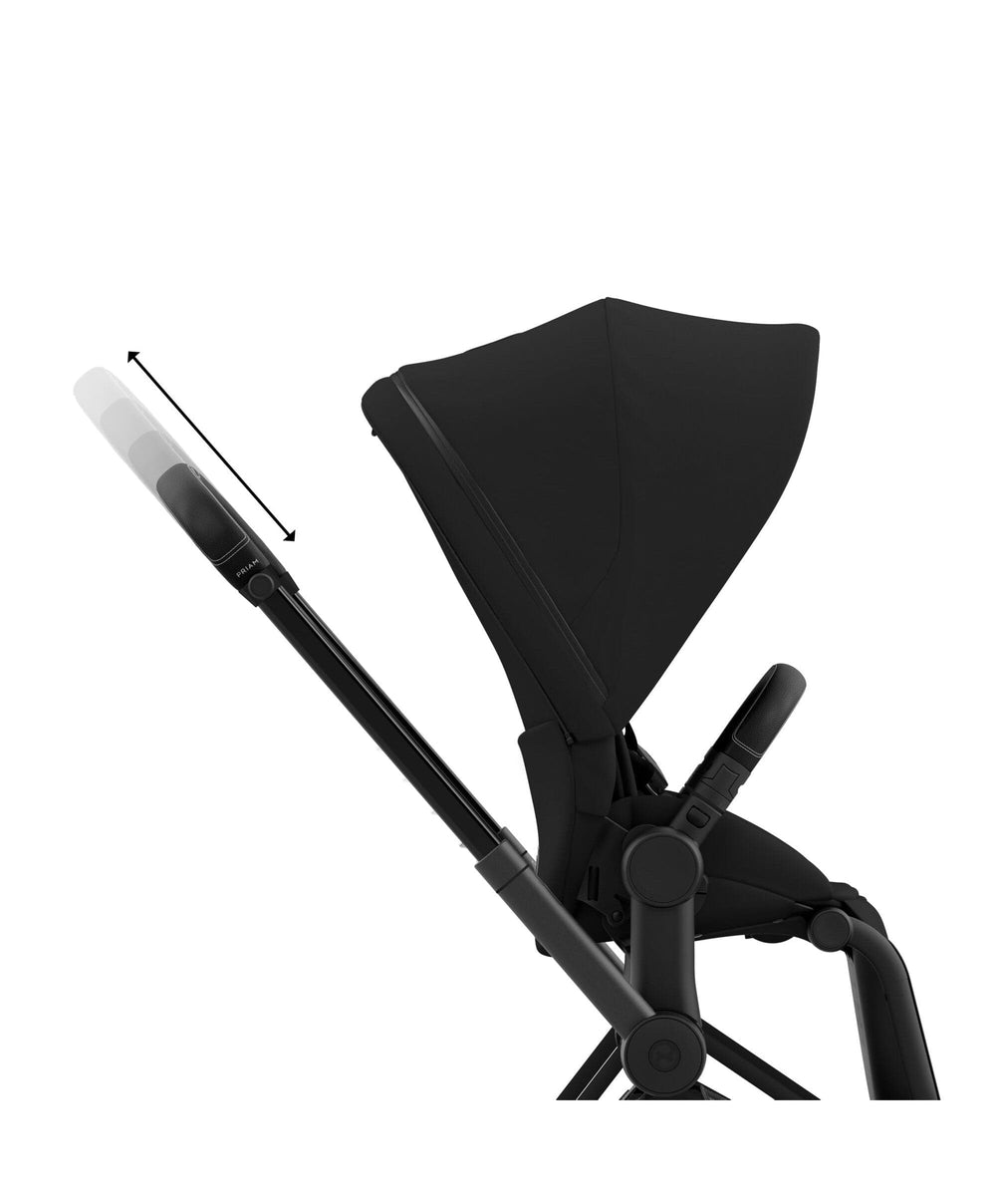 Mamas &amp; Papas Cybex Priam Pushchair Bundle With Cybex Cloud T i-Size Rotating Baby Car Seat &amp; Base (7 Pieces) - Black/Cosy Beige