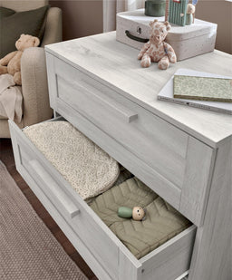 Mamas & Papas Dressers & Changers Atlas 3 Drawer Dresser & Changing Unit - Nimbus White