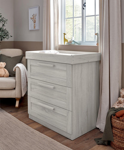 Mamas & Papas Dressers & Changers Atlas 3 Drawer Dresser & Changing Unit - Nimbus White