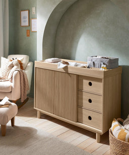 Mamas & Papas Dressers & Changers Oska Wide Dresser Changer - Natural Oak