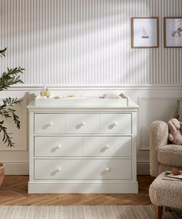 Mamas & Papas Dressers & Changers Oxford 3 Drawer Dresser & Baby Changing Unit - White
