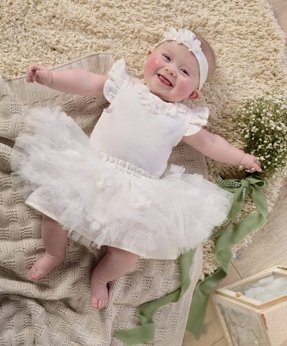 Mamas & Papas Dresses & Skirts 3D Flower Tutu - White