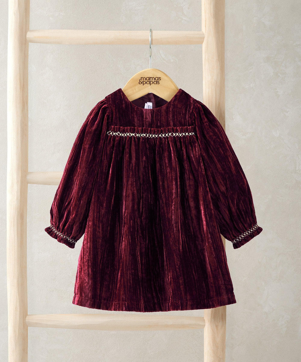 Mamas &amp; Papas Dresses &amp; Skirts Burgundy Velvet Dress