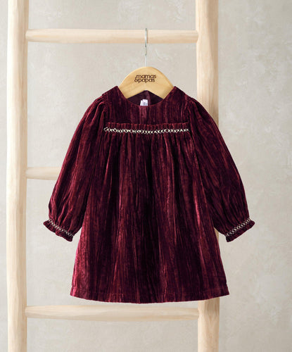 Mamas & Papas Dresses & Skirts Burgundy Velvet Dress