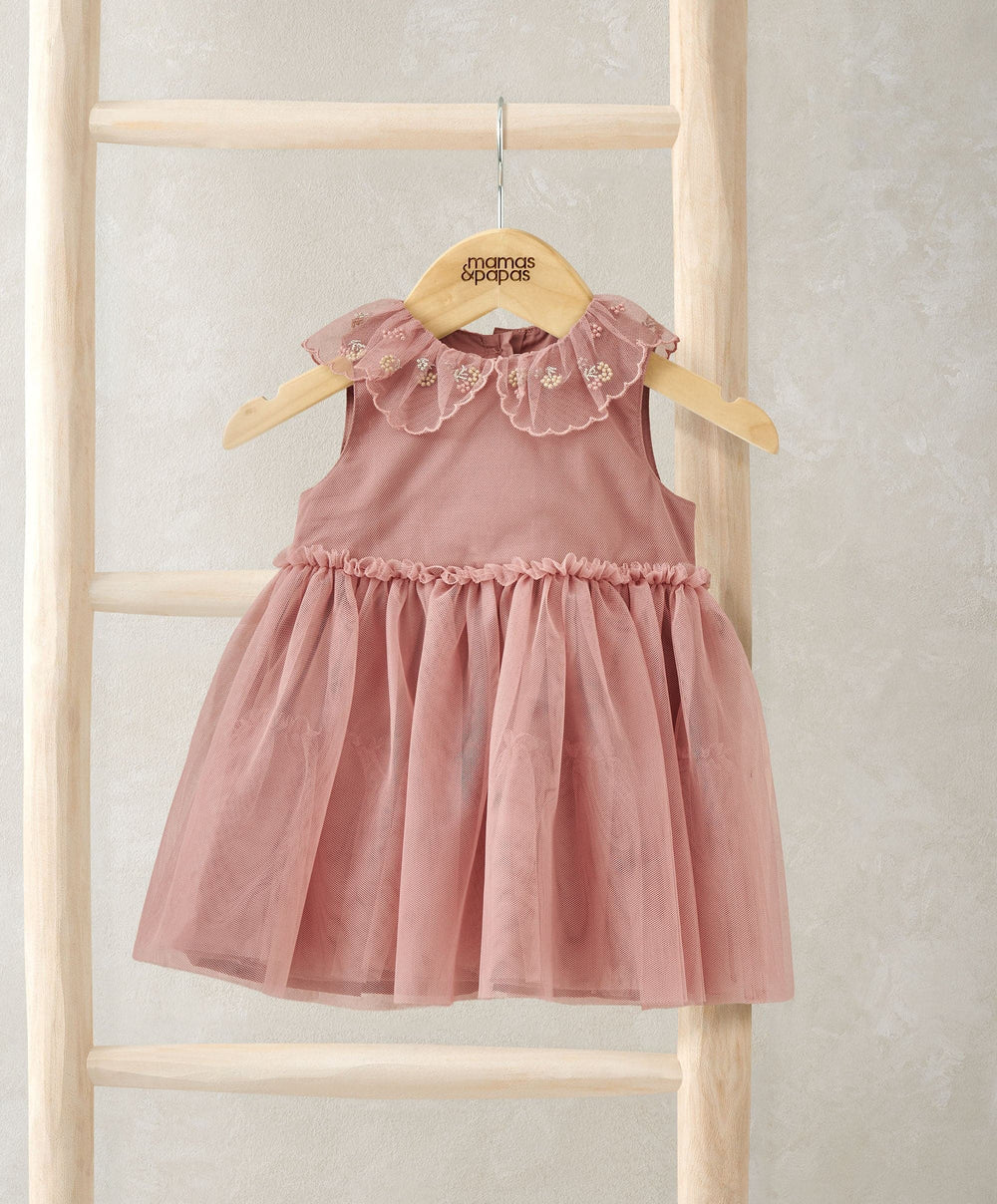 Mamas &amp; Papas Dresses &amp; Skirts Collar Mesh Dress