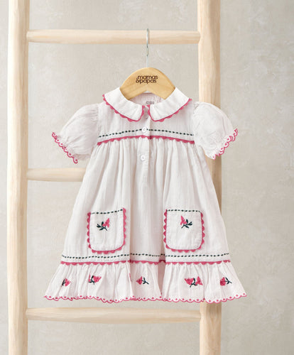 Mamas & Papas Dresses & Skirts Collared Embroidered Dress