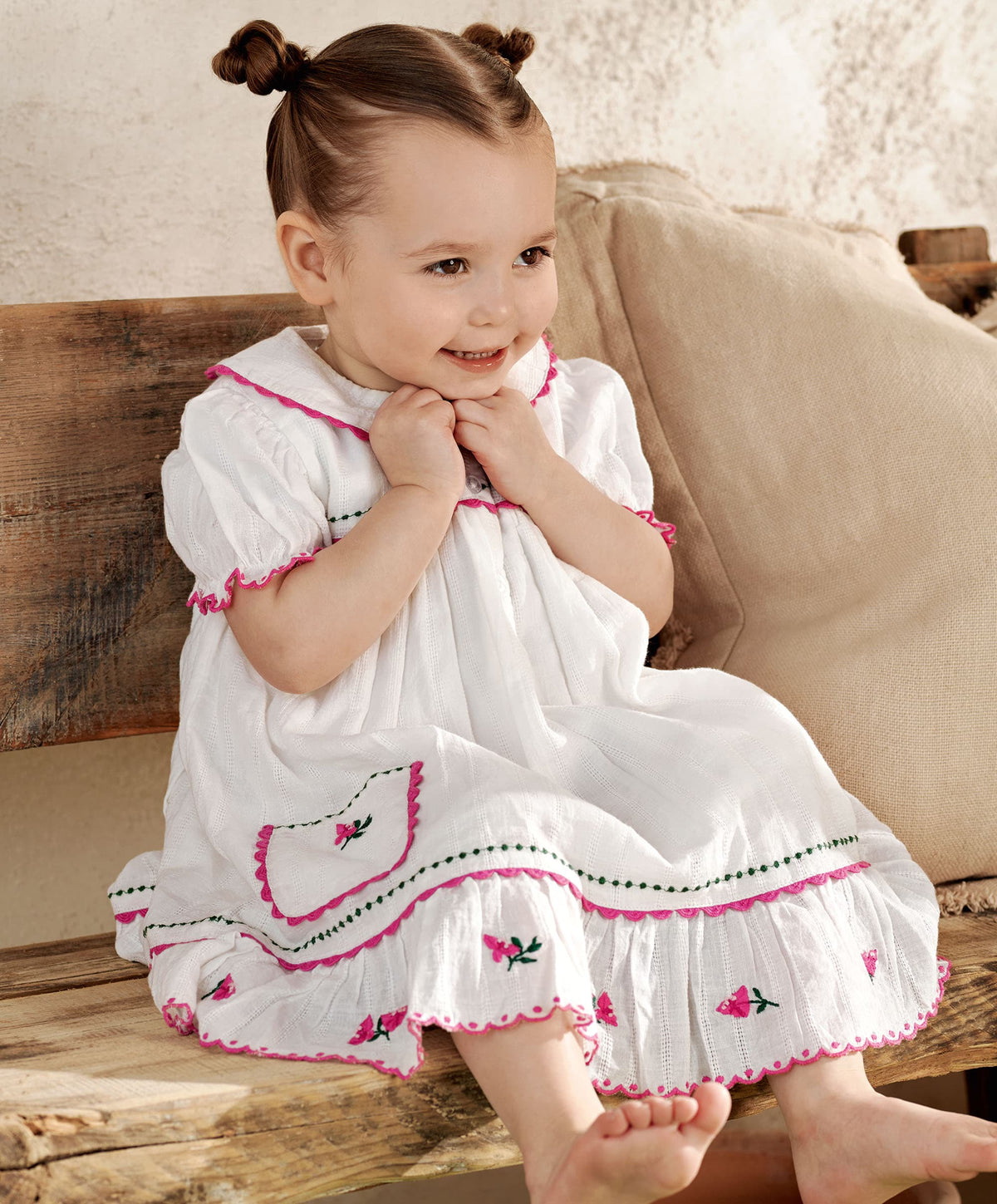 Mamas & Papas Dresses & Skirts Collared Embroidered Dress