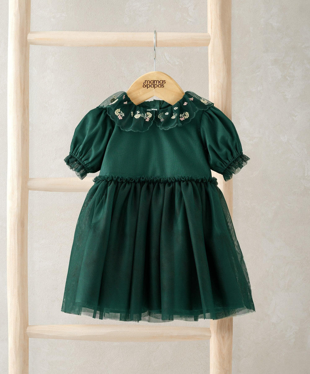 Mamas &amp; Papas Dresses &amp; Skirts Deep Green Mesh Tulle Dress