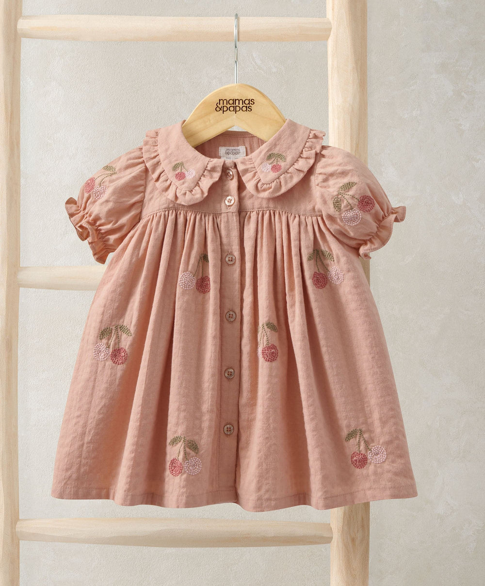 Mamas &amp; Papas Dresses &amp; Skirts Embroidered Cherry Dress
