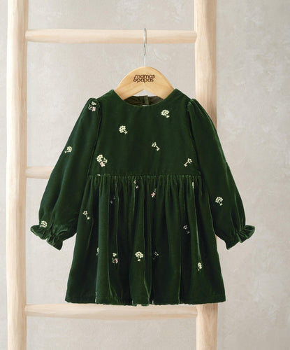 Mamas & Papas Dresses & Skirts Green Velvet Dress