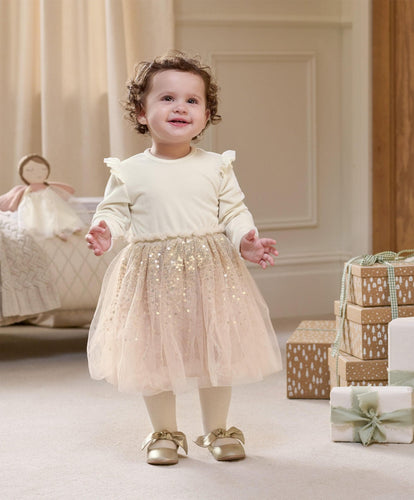 Mamas & Papas Dresses & Skirts Sequin Ballerina Dress - Cream