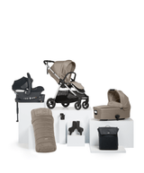 Mamas & Papas Flip XT³ Pushchair Bundle with Cybex Aton B2 i-Size Car Seat & Base (7 Pieces) - Fawn