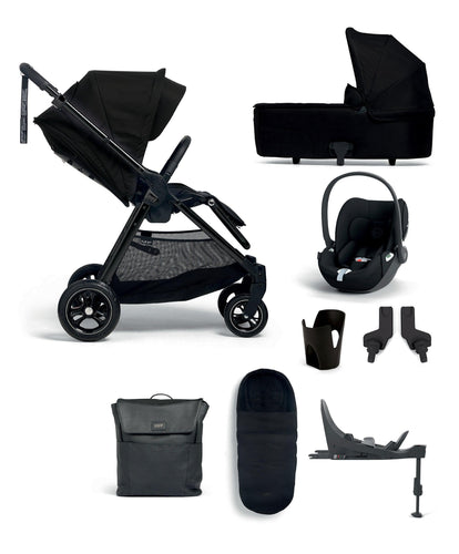 Mamas & Papas Flip XT³ Pushchair Complete Bundle with Cybex Cloud T Car Seat & Base (8 Pieces) - Ink