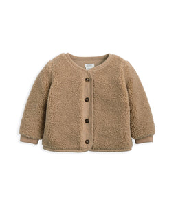 Mamas & Papas Fully Lined Borg Jacket with Rib Cuffs