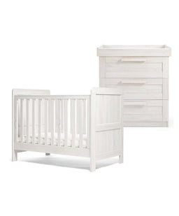 Mamas & Papas Furniture Sets Atlas 2 Piece Convertible Cot Set with Dresser Changer - White