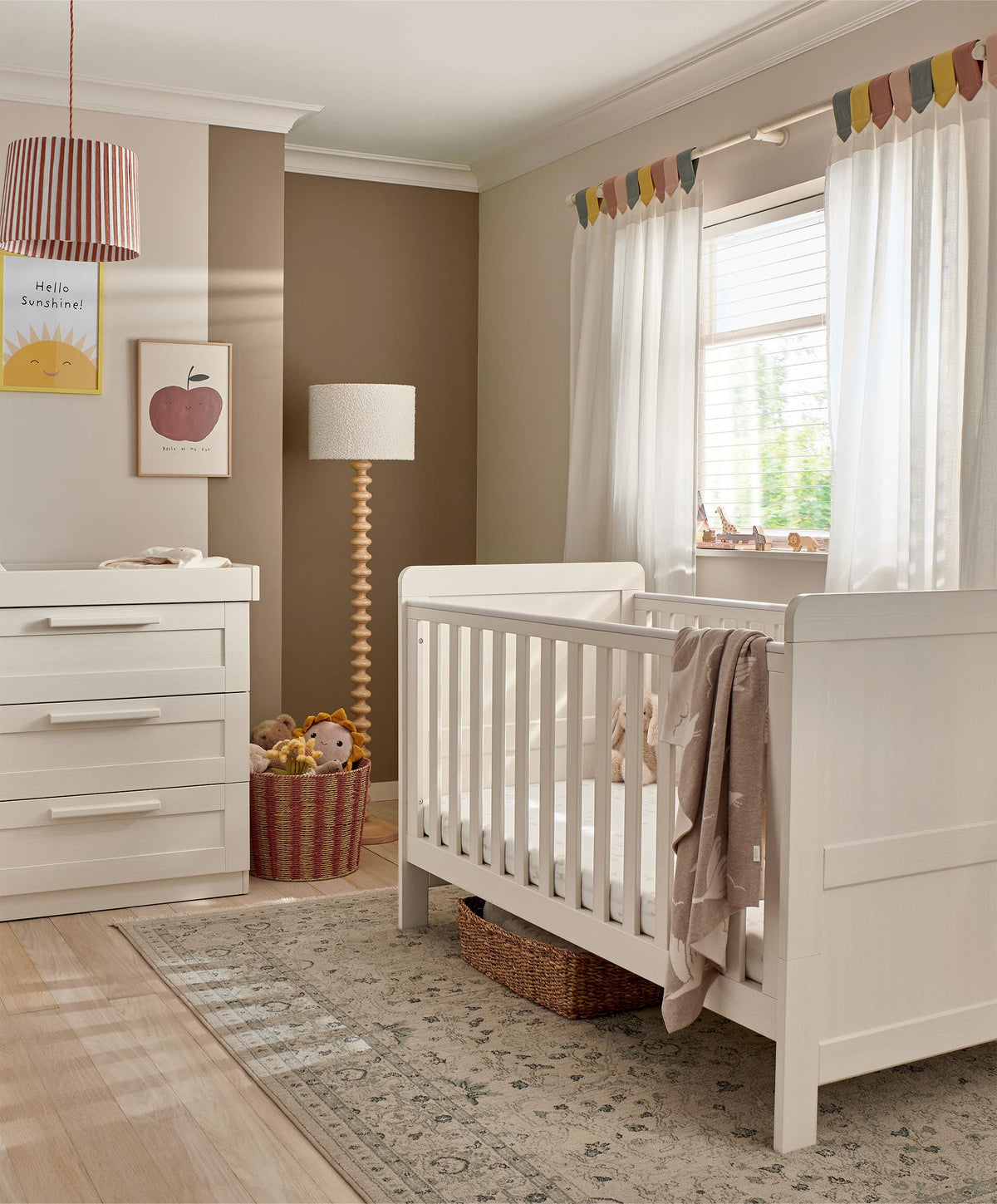 Mamas & Papas Furniture Sets Atlas 2 Piece Small Cotbed Set with Dresser Changer - Stone