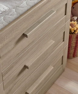 Mamas & Papas Furniture Sets Atlas 3 Piece Cotbed Range with Dresser Changer & Wardrobe - Light Oak