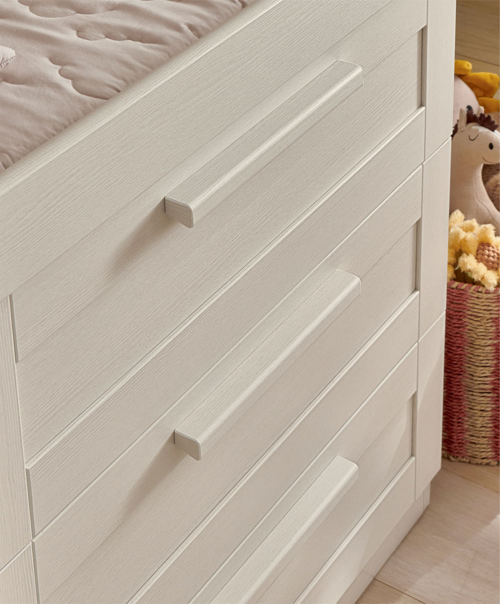 Mamas &amp; Papas Furniture Sets Atlas 3 Piece Cotbed Range with Dresser Changer &amp; Wardrobe - Stone