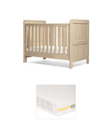 Mamas & Papas Furniture Sets Atlas Convertible Cot Bundle with Essential Pocket Spring Petite Cot Mattress - Oak