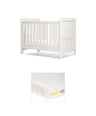 Mamas & Papas Furniture Sets Atlas Convertible Cot Bundle with Essential Pocket Spring Petite Cot Mattress - White