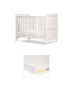 Mamas & Papas Furniture Sets Atlas Convertible Cot Bundle with Essential Pocket Spring Petite Cot Mattress - White