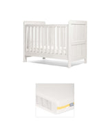 Mamas & Papas Furniture Sets Atlas Convertible Cot Bundle with Essential Pocket Spring Petite Cot Mattress - White