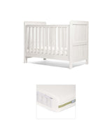 Mamas & Papas Furniture Sets Atlas Convertible Cot Bundle with Premium Pocket Spring Petite Cot Mattress - White
