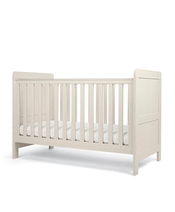 Mamas & Papas Furniture Sets Atlas Cotbed Starter Bundle with Essential Pocket Spring Mattress & Sheets - Stone