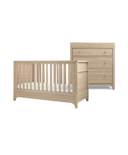 Mamas & Papas Furniture Sets Barton 2 Piece Cotbed Set with Dresser Changer - Natural/Oak