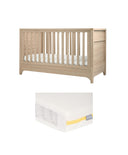 Mamas & Papas Furniture Sets Barton Cotbed with Essential Airflow Pocket Spring Cotbed Mattress Bundle