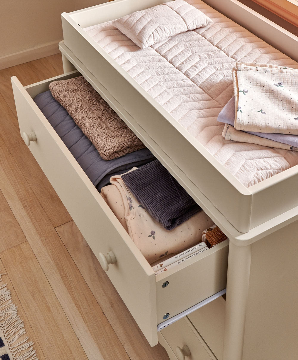 Mamas &amp; Papas Furniture Sets Eryn 2 Piece Cotbed Set with Dresser Changer - Cashmere