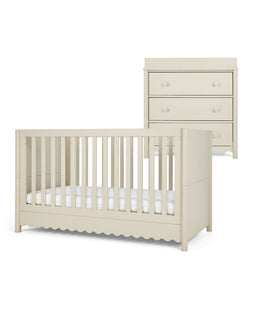 Mamas & Papas Furniture Sets Eryn 2 Piece Cotbed Set with Dresser Changer - Cashmere