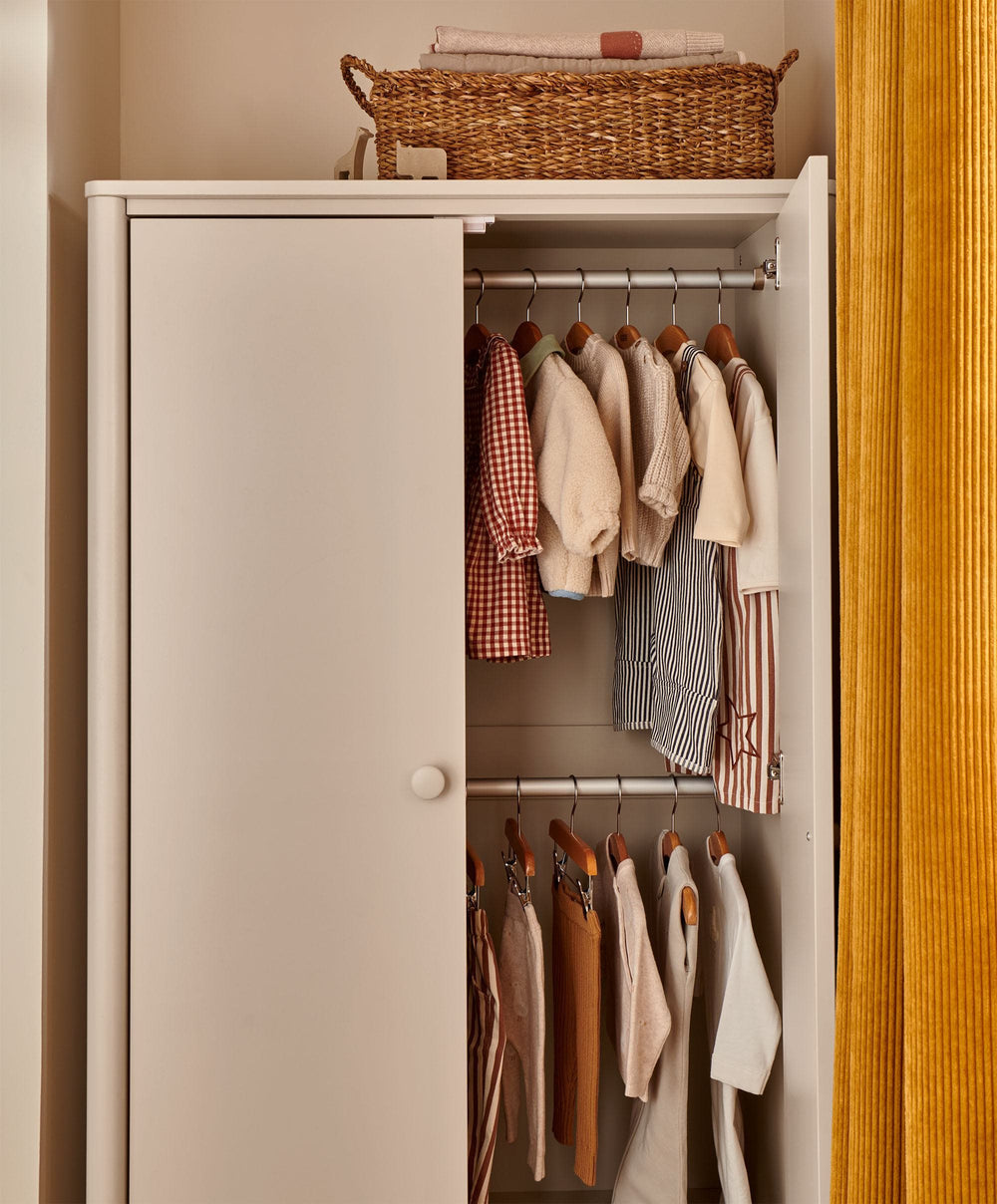 Mamas &amp; Papas Furniture Sets Eryn 3 Piece Cotbed Range with Dresser Changer &amp; Wardrobe - Cashmere