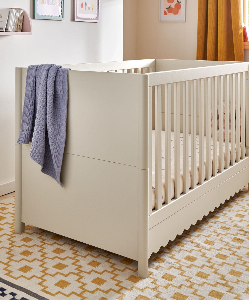 Mamas &amp; Papas Furniture Sets Eryn 3 Piece Cotbed Range with Dresser Changer &amp; Wardrobe - Cashmere