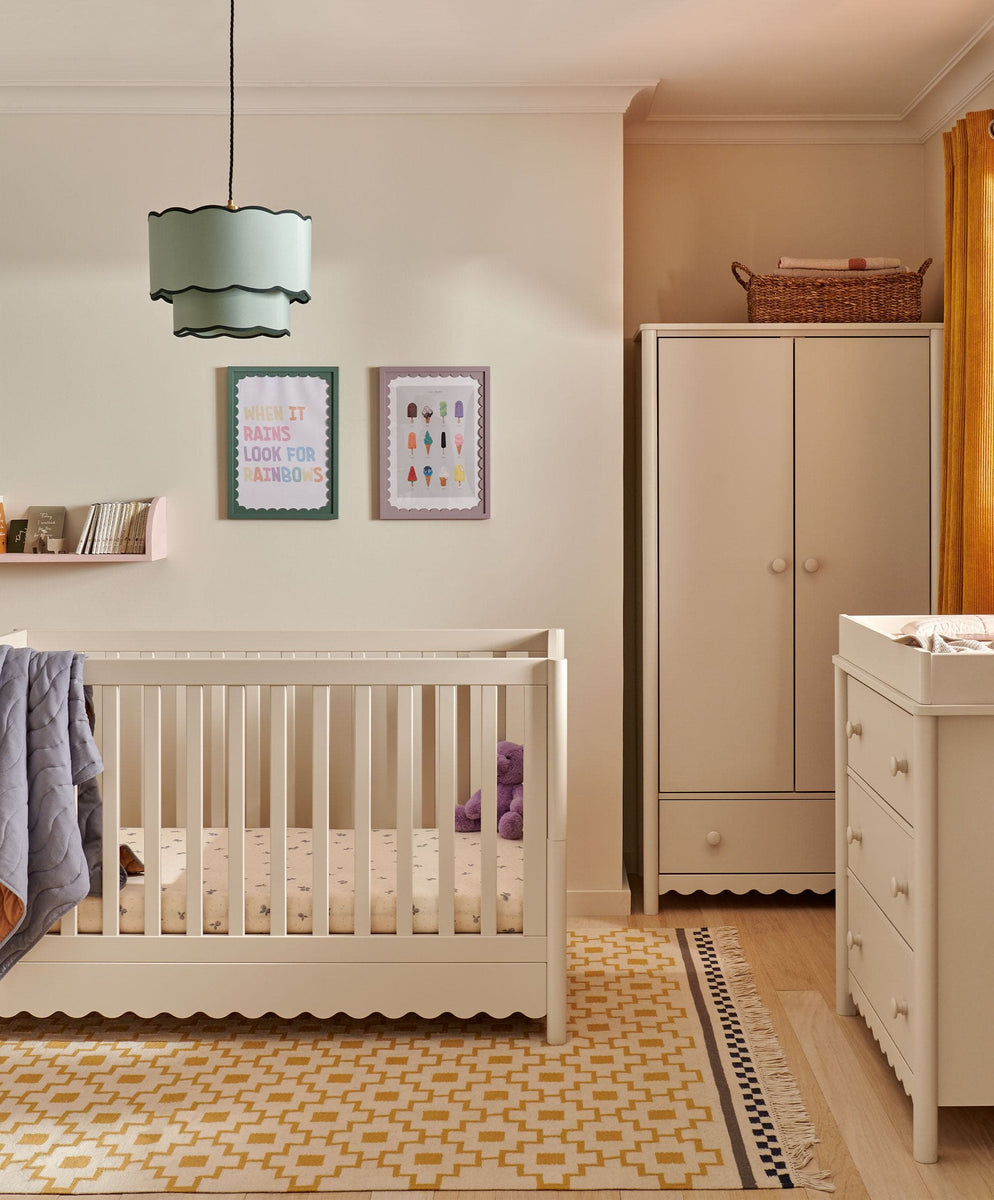 Eryn 3 Piece Cotbed Range with Dresser Changer & Wardrobe - Cashmere ...