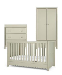 Mamas & Papas Furniture Sets Eryn 3 Piece Cotbed Range with Dresser Changer & Wardrobe - Willow Green