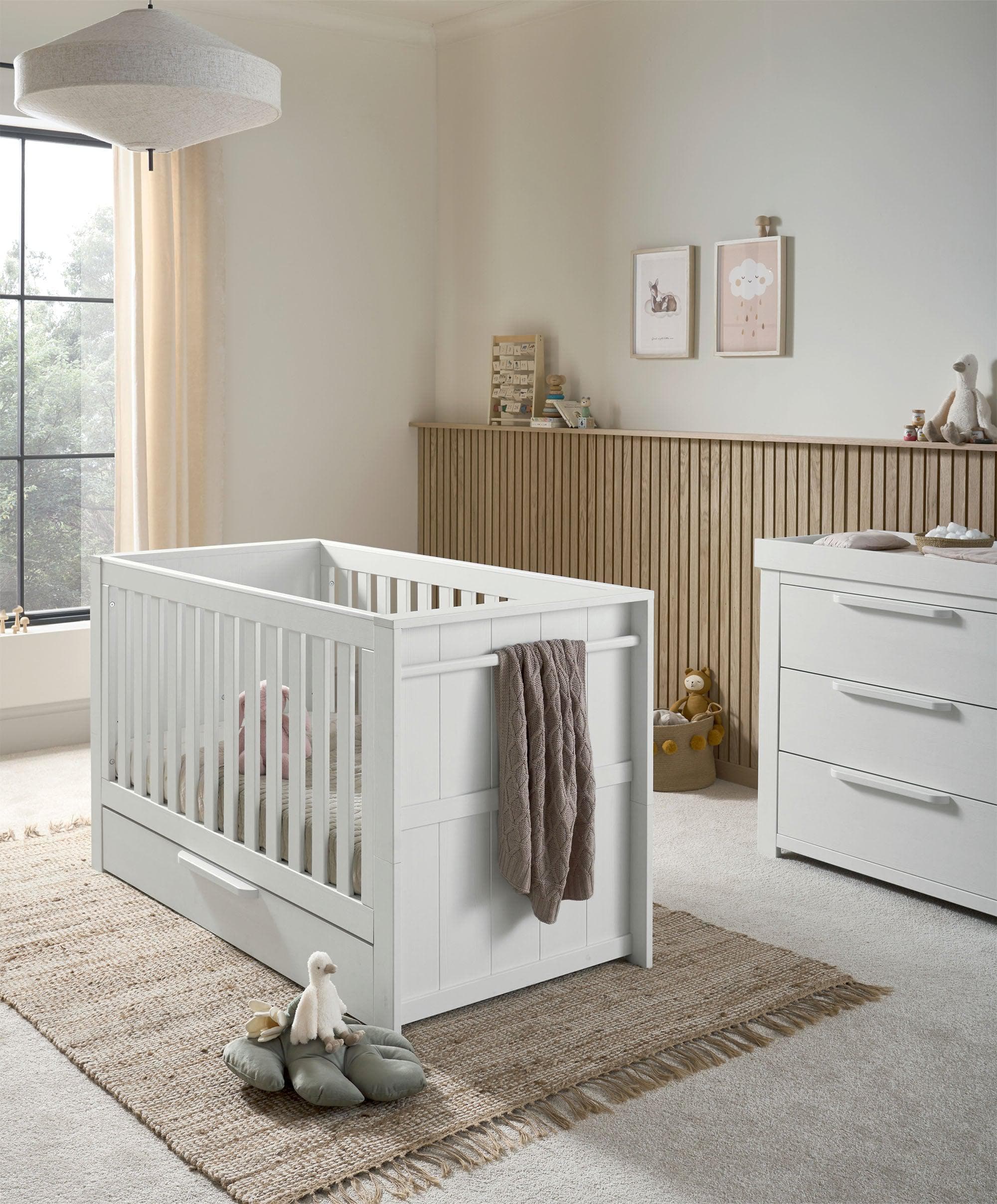 Franklin Piece Cotbed Set White Nursery Furniture – Mamas