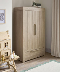 Mamas & Papas Furniture Sets Franklin 3 Piece Cotbed Range with Dresser Changer & Double Wardrobe - Oak