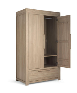 Mamas & Papas Furniture Sets Franklin 3 Piece Cotbed Range with Dresser Changer & Double Wardrobe - Oak