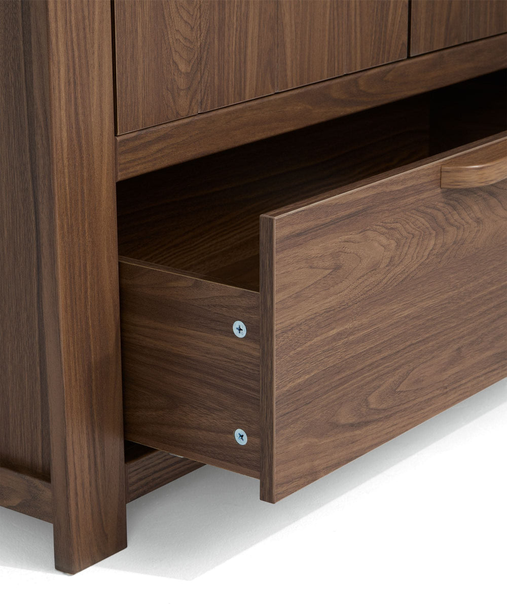 Mamas &amp; Papas Furniture Sets Franklin 3 Piece Cotbed Range with Dresser &amp; Wardrobe - Walnut