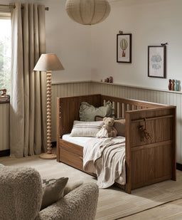 Mamas & Papas Furniture Sets Franklin 3 Piece Cotbed Range with Dresser & Wardrobe - Walnut