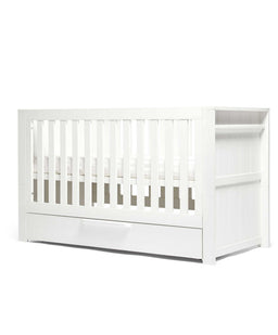 Mamas & Papas Furniture Sets Franklin Nursery Bundle with Lua Bedside Crib (6 Piece) – White Wash