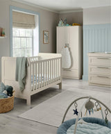 Mamas & Papas Furniture Sets Hampden 3 Piece Cotbed Range with Dresser Changer & Wardrobe - Pebble