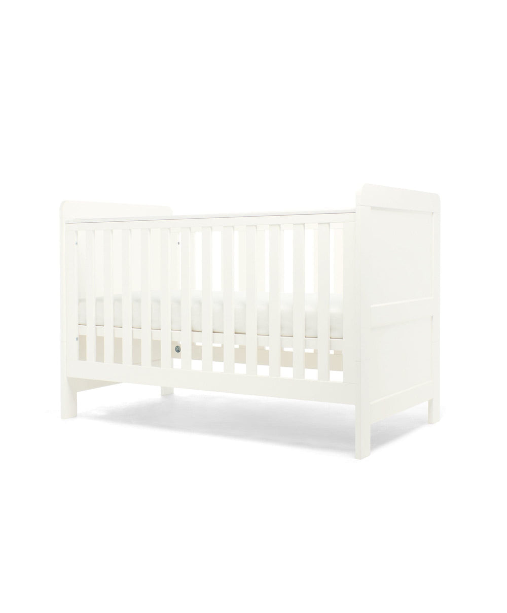 Mamas &amp; Papas Furniture Sets Hampden Nursery Bundle with Lua Bedside Crib (6 Piece) – White