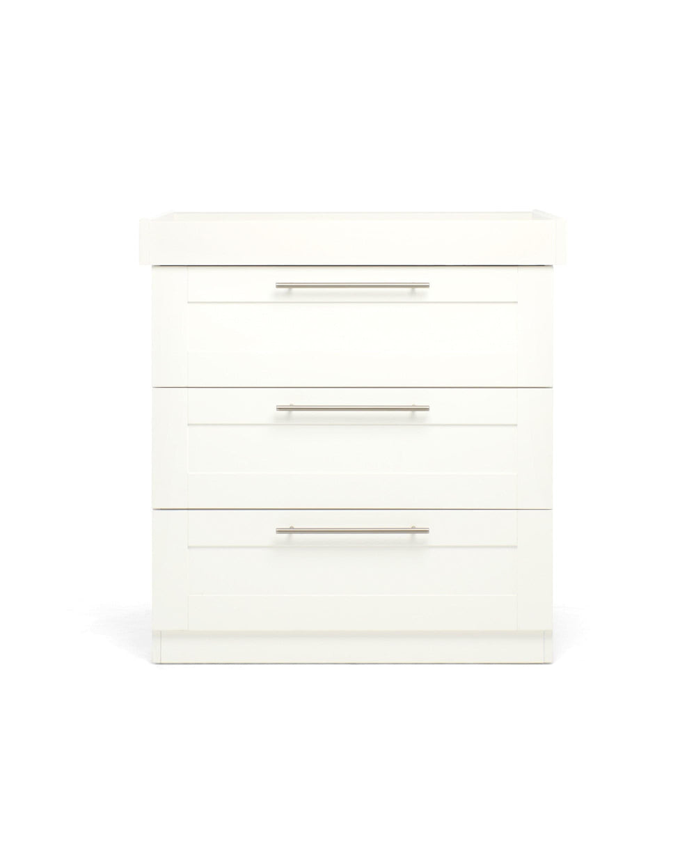 Mamas &amp; Papas Furniture Sets Hampden Nursery Bundle with Lua Bedside Crib (6 Piece) – White