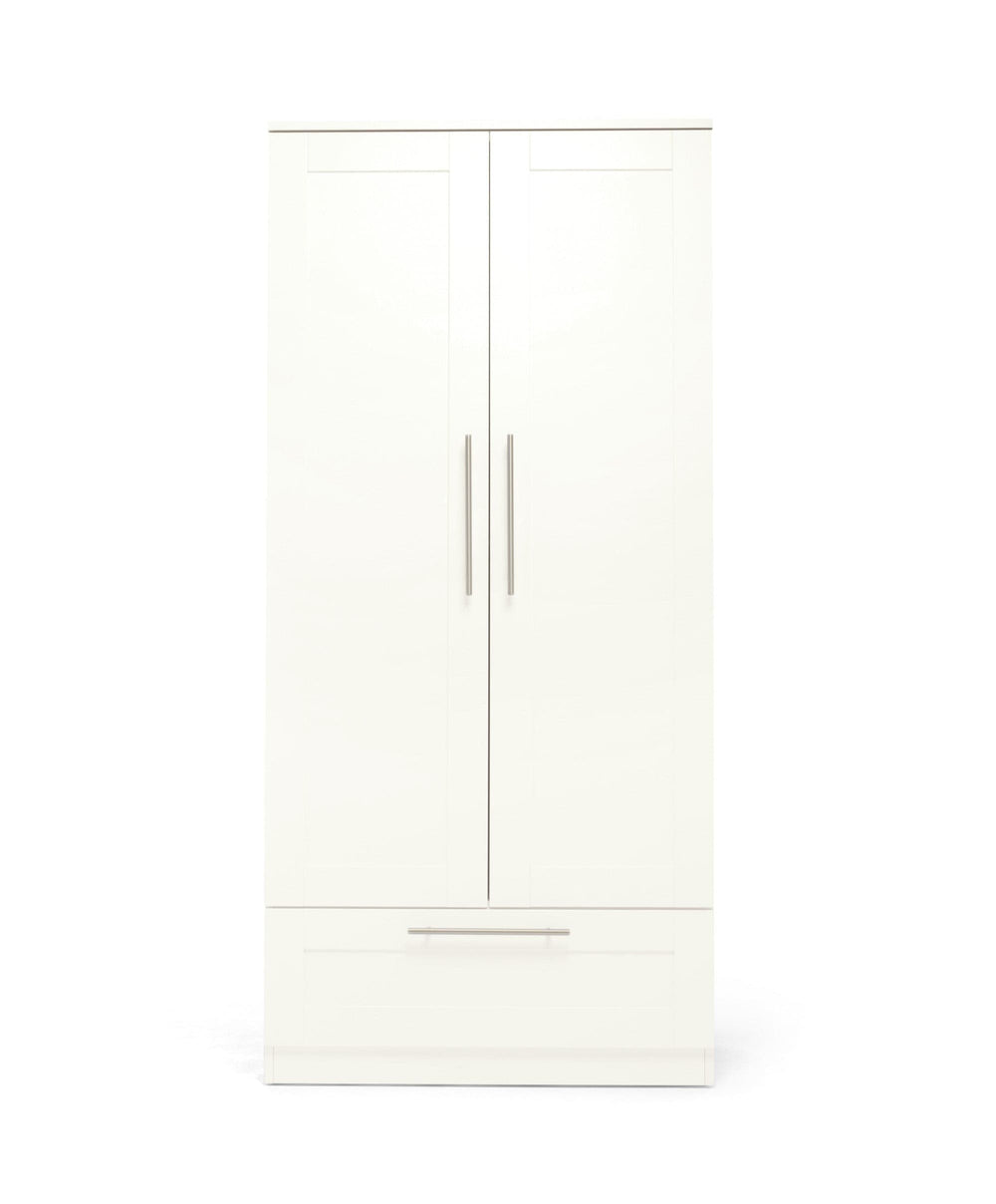 Mamas &amp; Papas Furniture Sets Hampden Nursery Bundle with Lua Bedside Crib (6 Piece) – White