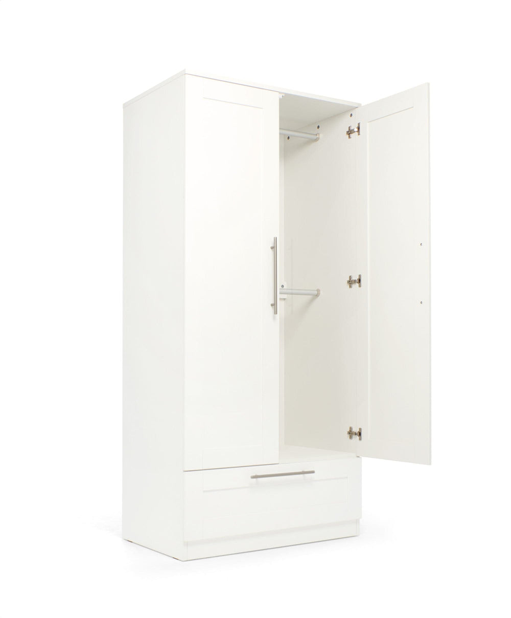 Mamas &amp; Papas Furniture Sets Hampden Nursery Bundle with Lua Bedside Crib (6 Piece) – White