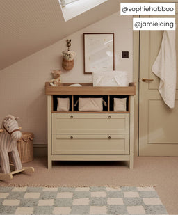 Mamas & Papas Furniture Sets Harwell 2 Piece Cotbed Set with Dresser Changer - Cashmere